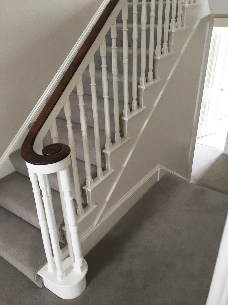 Fully painted and restored handrail and staircase in Georgian period home by Impressions Painters and Decorators