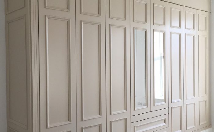 Bespoke hand painted bedroom wardrobe painters in Dun Laoghaire Dublin by Impressions Painters and Decorators