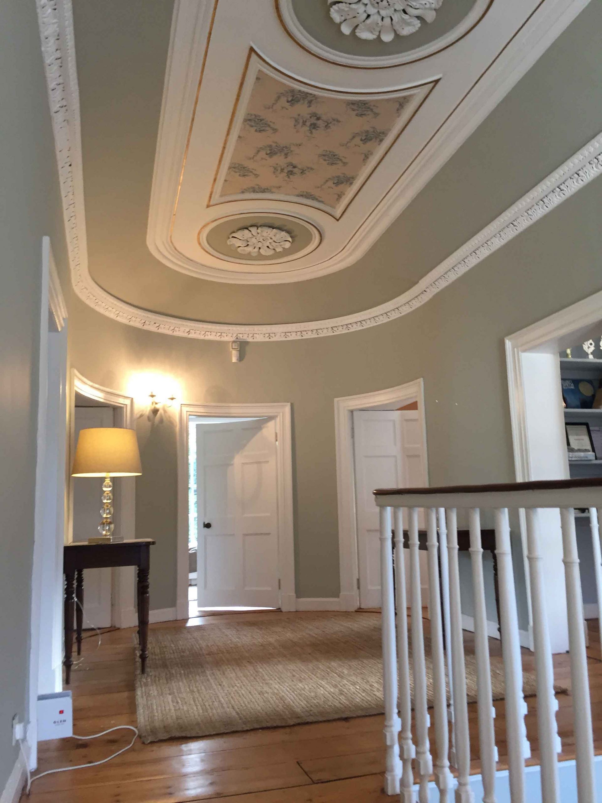 Hall stairs and landing restoration by professional period house restorers Impressions and Impressions in Dublin