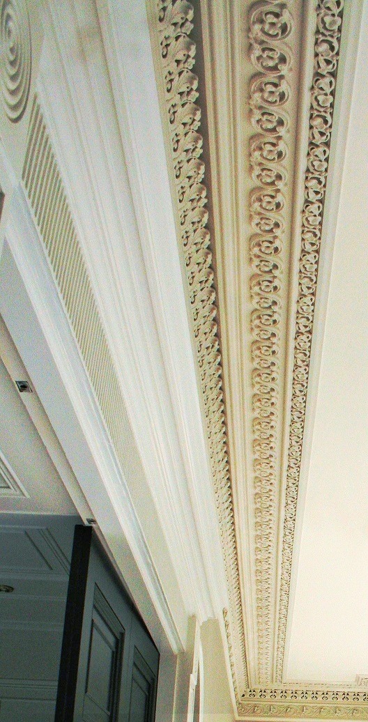 Cornice painters and restorers in a period house by Impressions Painting and Decorating in South Dublin