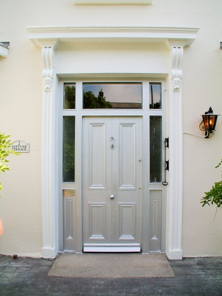 A Georgian front door painted and restored in Sandycove by expert painters Impressions Painters and Decorators