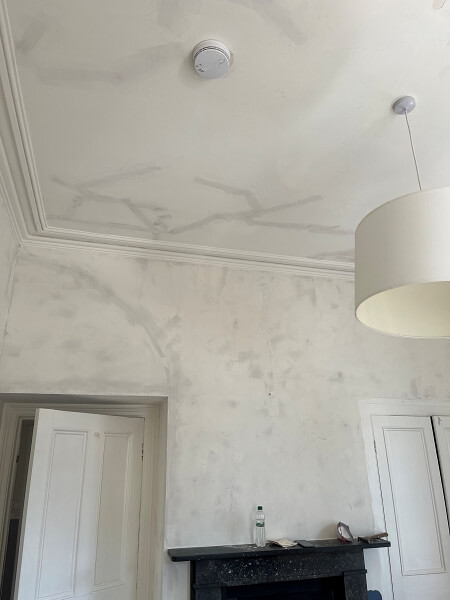 Bedroom Decorators in a period house before being painted by Impressions Painters and Decorators in Dalkey