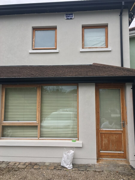 Before picture of velux windows painted by Impressions Painting and Decorting in Glenageary