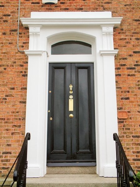 Georgian door restoration and painting by experts in period house painters Impressions Painters and Decorators in Dalkey