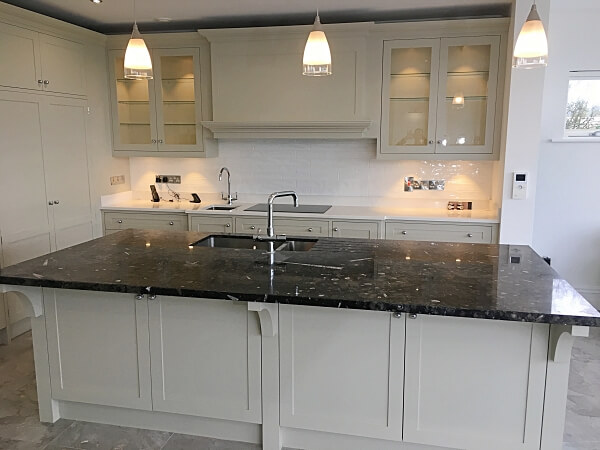 Hand painted bespoke kitchen painted in Sutton by Impressions Painters and Decorators