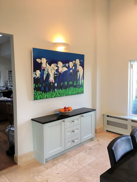 Hand-painted living room furniture painted by Impressions furniture Painters and Decorators