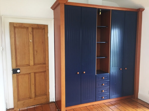 How to paint a laminated surfaces - before photo of a laminated wardrobe we painted in Sandycove by Impressions Painting and Decorating 2