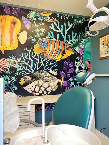 Impressions wallpaper mural installation experts decorated Rathmines Dental