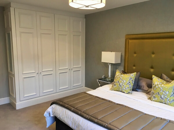 Painted and decorated master bedroom and bedroom wardrobe furniture in Dun Laoghaire by professional painters and decorators Impressions Painting and Decorating