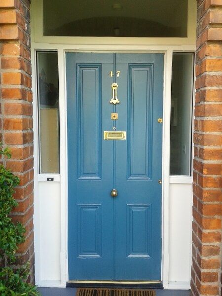 Painted and restored door by Impressions period door painters and restorers Sandymount