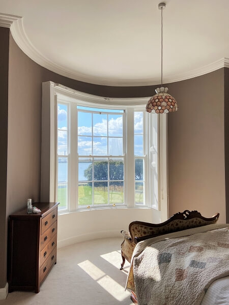 Period house bedroom restored and painted by expert period house painters Impressions painters and decorators in North Dublin