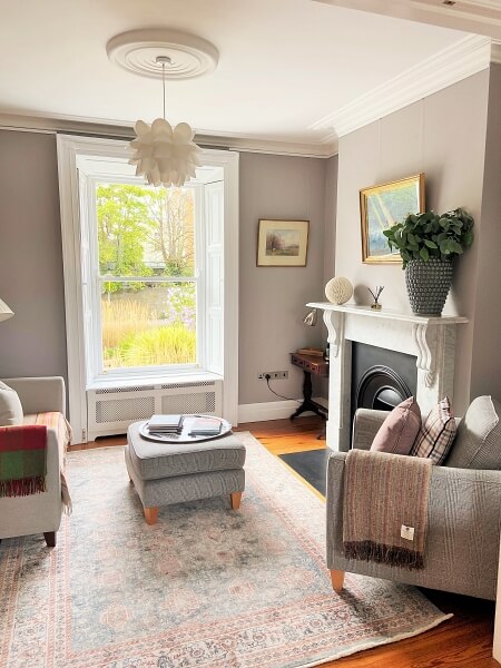 Period house living room and office painters and decorators near me Impressions expert painting in Sandycove