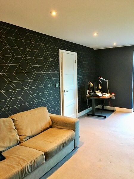 Wallpaper hanger near me - Wallpapered livingroom by Impressions painters and decorators and wallpaper hangers