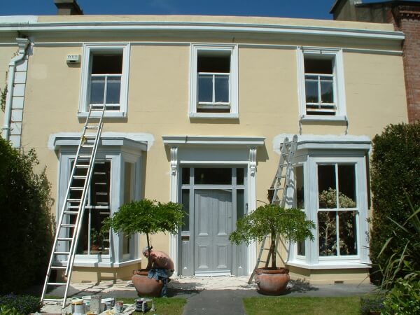 4 Before example of exterior period house and window painting and restoration in Sandycove by Impressions painters and decorators
