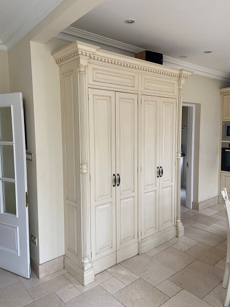 Before of hand painted kitchen cupboard by Impressions painting and decorating in Dublin