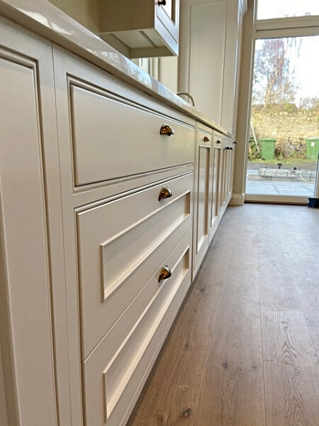 Hand painted kitchen cabinets by Impressions painters and decorators in Sandymount
