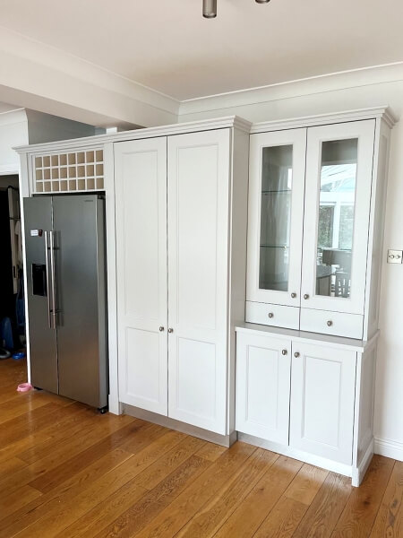 Handpainted bespoke kitchen cabinets in Glenageary by Impressions Painters and Decorators near me