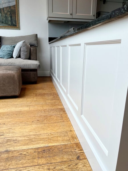 Handpainted bespoke kitchen counter cabinets in Glenageary by Impressions Painters and Decorators near me