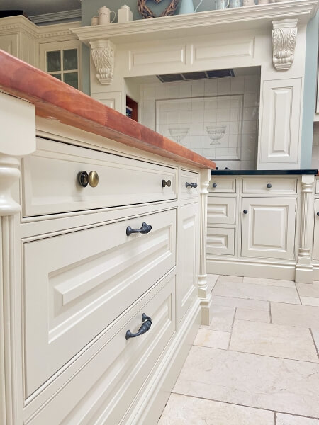 Impressions painters and decorators kitchen island painting and varnishing in Dublin