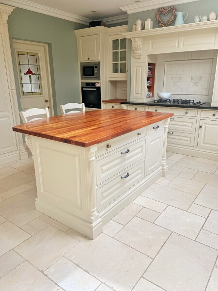 Kitchen island painters and varnishers by Impressions painting and decorating in south Dublin