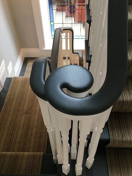 Bannisters and stairs painted and restored by Impressions Painters and Decorators in South Dublin