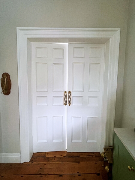 Example of period double doors after being hand painted by Impressions painters and decorators in Ranelagh