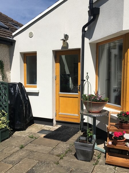 Velux type windows and doors in Dalkey before being painted by Impressions Painting and Decorating
