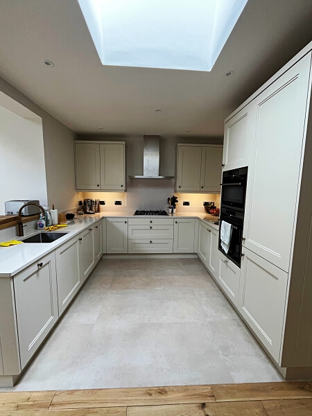 Handpainted kitchen and kitchen cabinets by Impressions kitchen painters in Greystones Wicklow