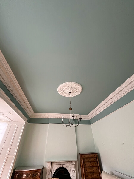 Period house living room water damage restoration and painting in Dublin Impressions Painting and Decorating